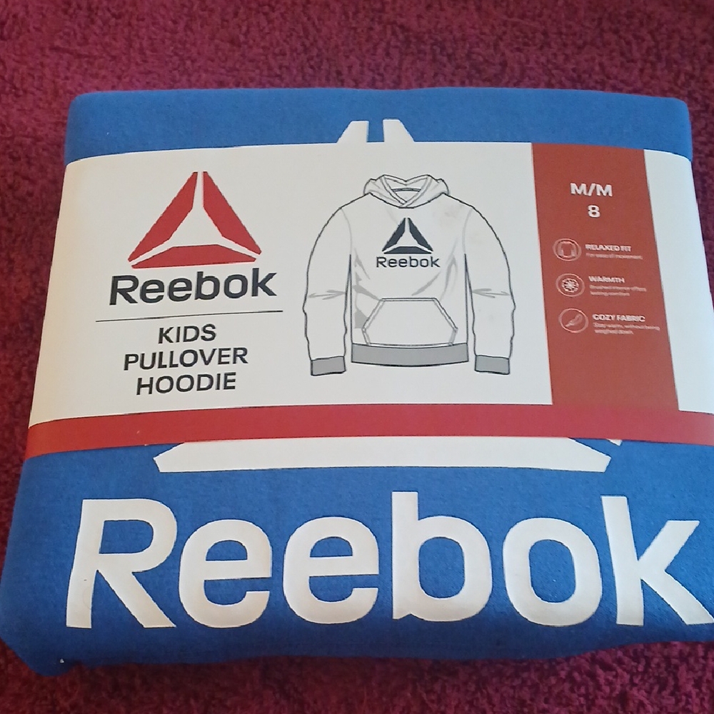 Reebok Blue Sweatshirt Hoodie Casual Wear